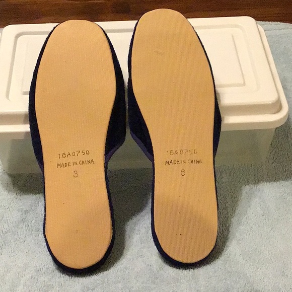 Black Slippers with beaded detailing. - Picture 2 of 2